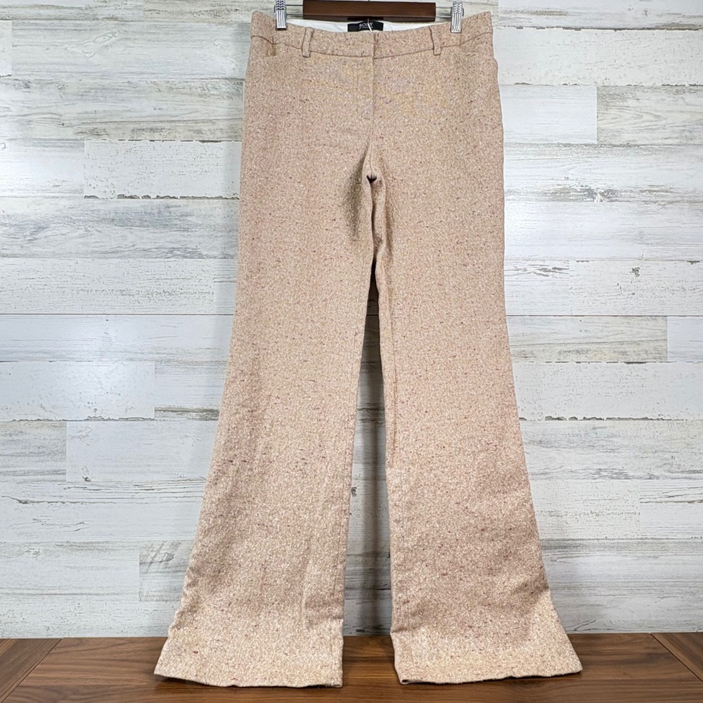Victoria's Secret Christie Fit Trousers Womens 10‎ Tan Tweed Wide Leg Old Money